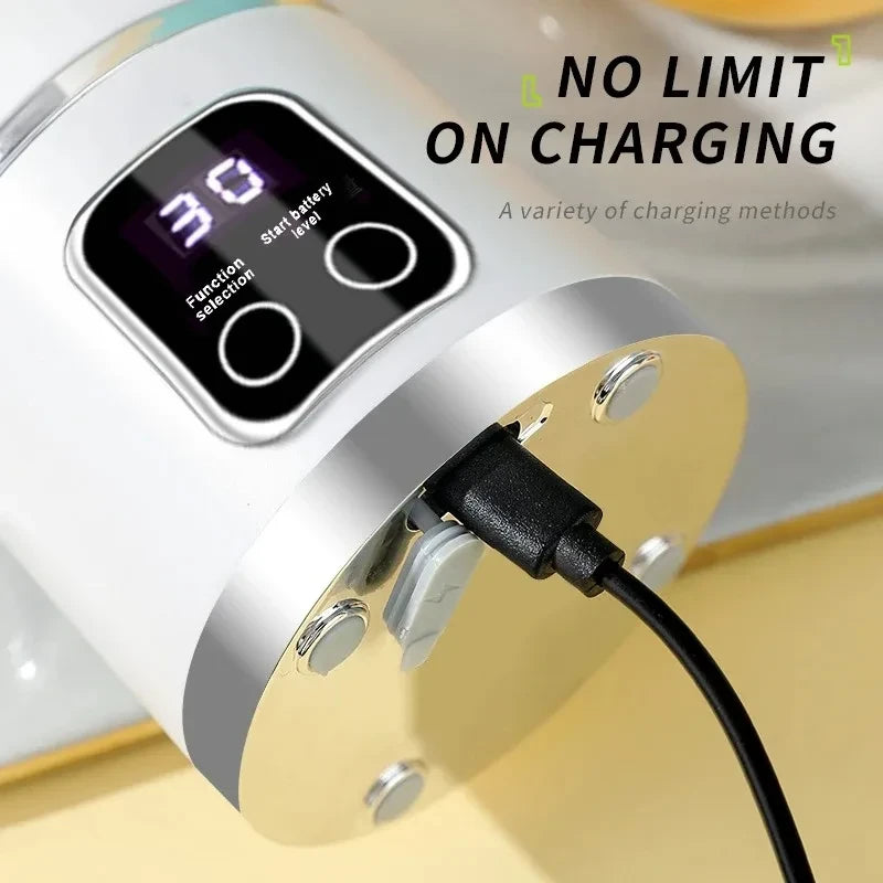 Portable rechargeable smoothie blender